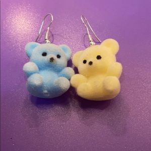 Colorful bear earrings